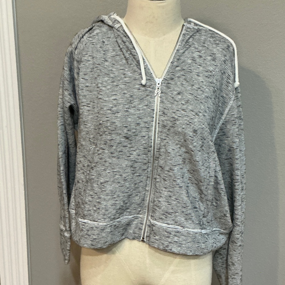 Angel Striped Black and White Hoodie